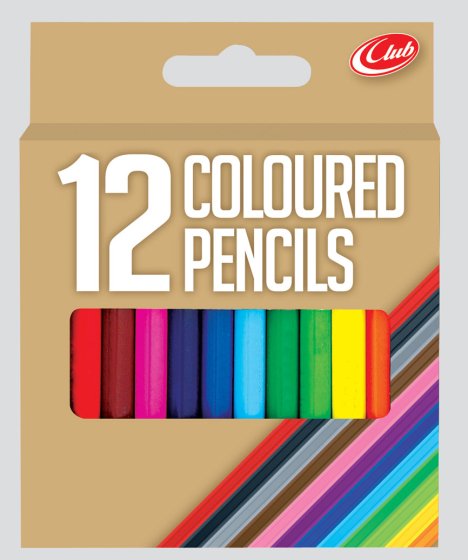 SH08001 BOX 12 HALF COLOUR PENCILS