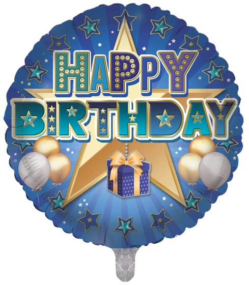SH12714 BALLOON 18IN FOIL HAPPY BIRTHD