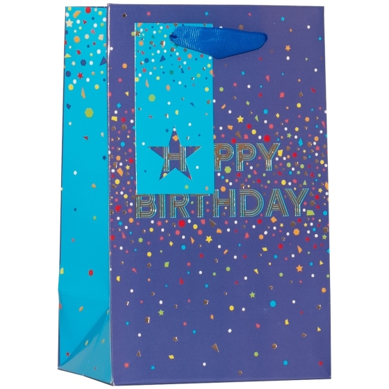 SJ15215 SJ15215 GIFT BAG HAPPY BIRTHDAY BLUE SMALL