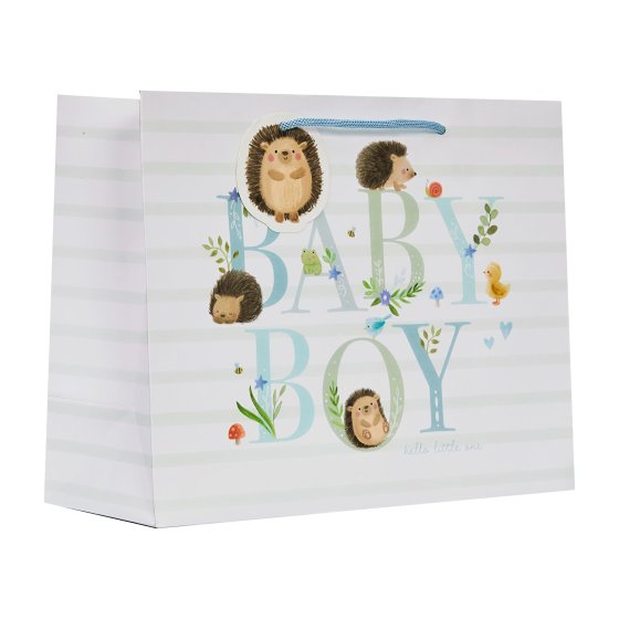 SH14502 GIFT BAG BABY BOY L SHOPPER