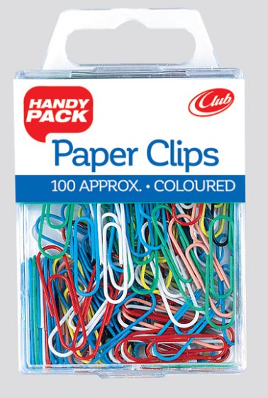 SH04804 PAPER CLIPS COLOUR HANDY PK