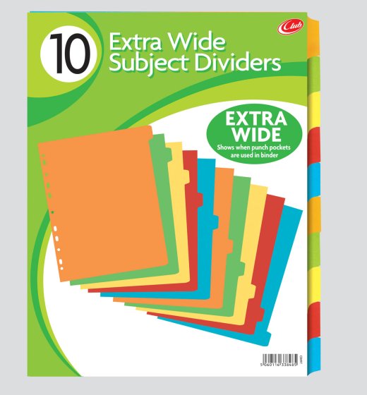 SF03814 CLUB 10PART A4 EX WIDE DIVIDER