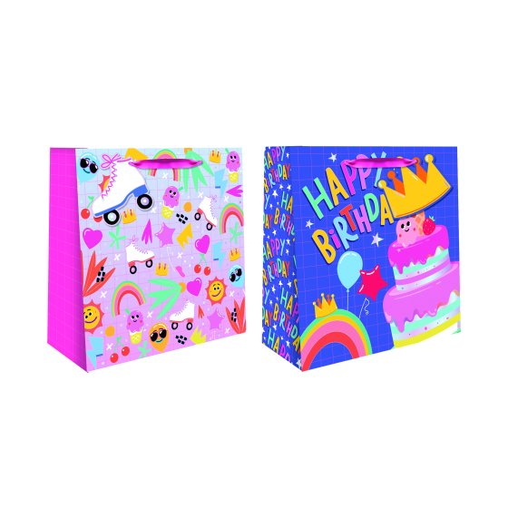 NEW FOR 2024 SG12743 GIFT BAG GIRLS ICONS SQUARE LR