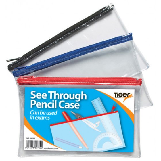 SH06502 PENCIL CASE CLEAR SMALL 20 X 1