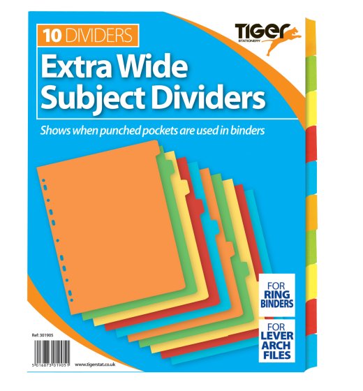 SH03213 SUBJECT DIVIDERS CARD EXTRA WI