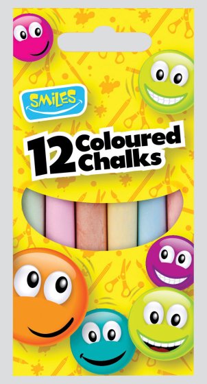 SH08210 FUN 12 COLOURED CHALKS