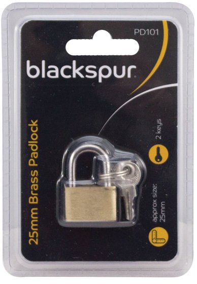 PADLOCK 25MM BRASS