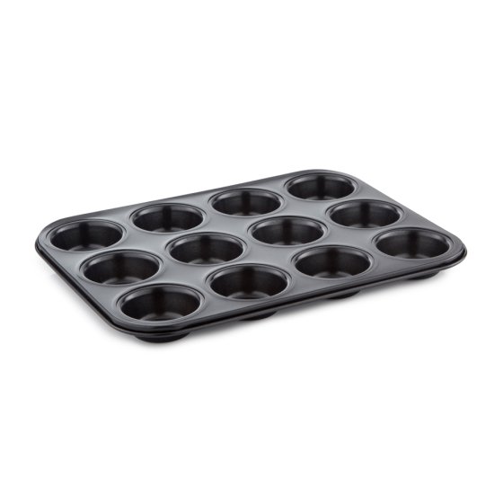 12 HOLE DEEP MUFFIN TINNON STICK 35X27X3CM