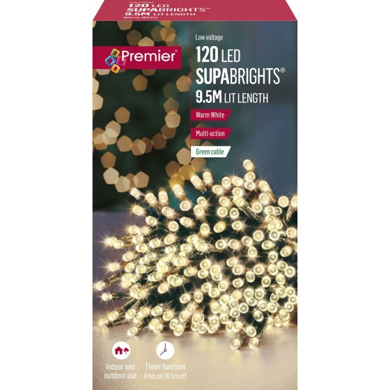 XH3903 LIGHTS 120 LED SBRIGHTS WARM W