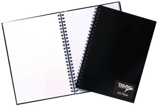 SJ01611 SJ01611 NOTEBOOK A5 TWIN WIRE H/COVER PLAIN 60 80GSM