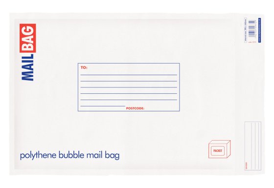 CH1914 SH00304 LGE BUBBLE LINED POLY MAIL BAG