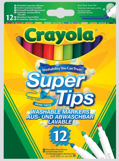 SH08115 CRAYOLA 12 BRIGHT SUPERTIPS