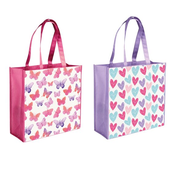 SH11205 BAG PP SHOPPER HEART N BUTTERF