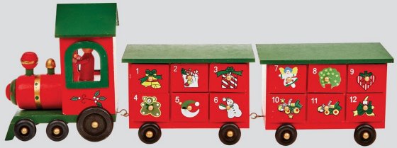 XH0807 ADVENT 45CM WOODEN TRAIN