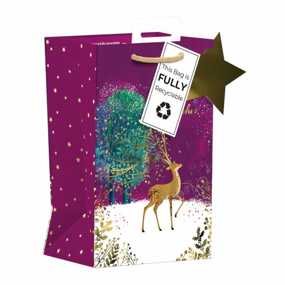 XH3013 GIFT BAG WHIMSICAL REINDEER S