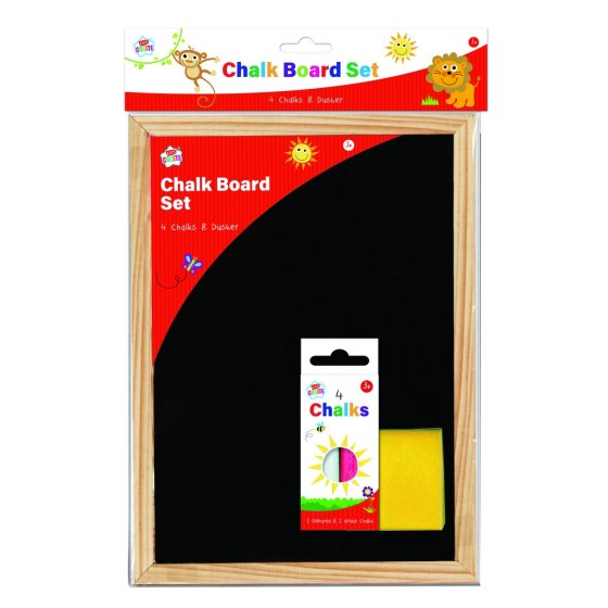 SJ08006 SJ08006 CHALKBOARD A4 WITH DUSTER N 4 CHALKS