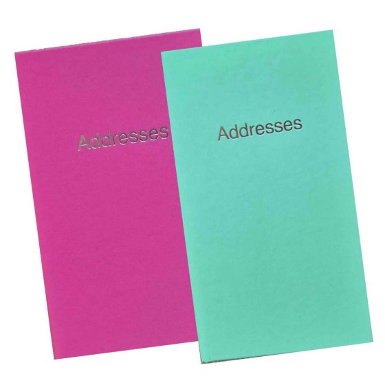 SJ11103 SJ11103 SLIM ADDRESS BOOK MINT GREEN/PINK ASST
