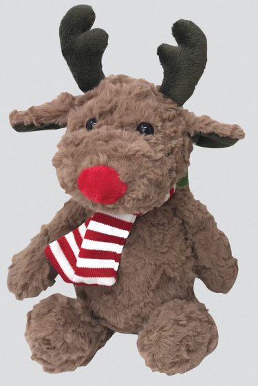 XH4903 PLUSH FLUFFY REINDEER 20CM ASS