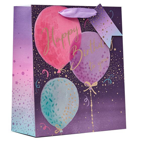 SH14319 GIFT BAG HAPPY BIRTHDAY BALLOO