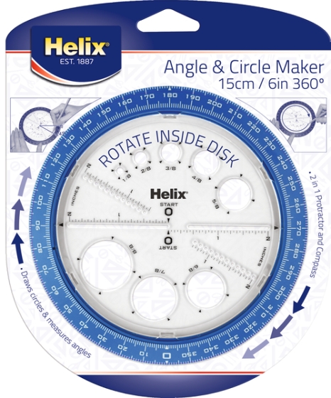 WJ1310 HELIX ANGLE CIRCLE MAKER 15CM 360 DEGREE