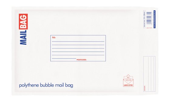 CH1913 SH00303 MED BUBBLE LINED POLY MAIL BAG