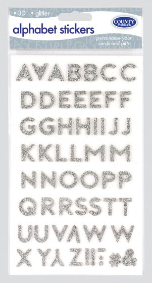 CH1108 SH04217 ALPHABET STICKERS SILVER