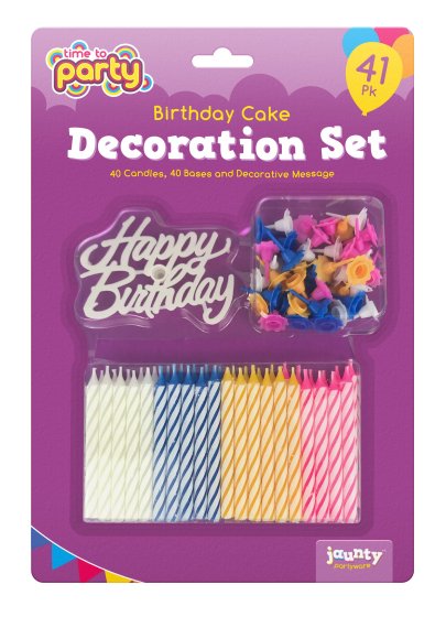 CAKE COMPLETE DECORATION SET BIRTHDAY