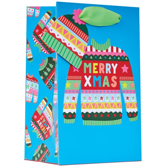 XH1908 GIFT BAG CHRISTMAS JUMPER SML