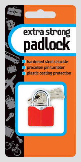BJ1701 SJ10901 BE03204 EXTRA STRONG PADLOCK CARDED