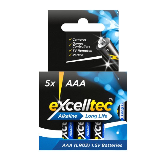 BATTERIES ALKALINE AAA 5PK