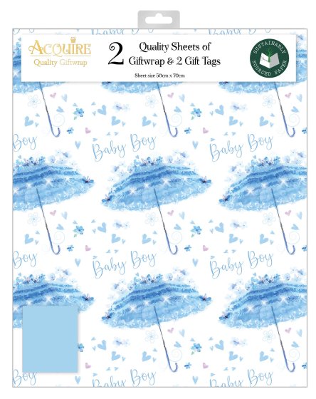  WRAP BABY BROLLY BLUE 2 SHEET