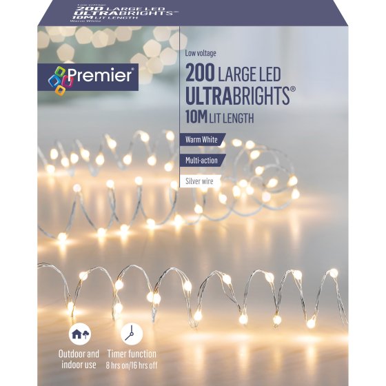 WIGIG LIGHTS 200 LED LARGE WWHITE UL