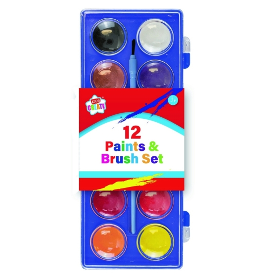 SJ08802 SJ08802 PAINTS N 1 BRUSET KIDS CREATE 12