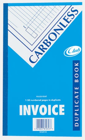  CLUB NCR DUPLINVOICE BOOK 8X5