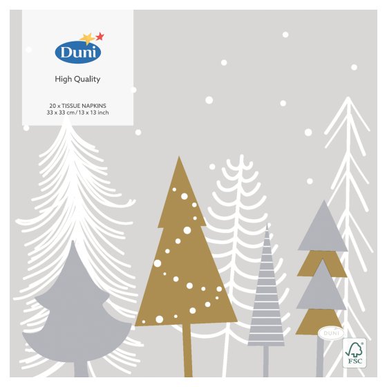 WIGIG NAPKINS 33CM CHRISTMAS ASST