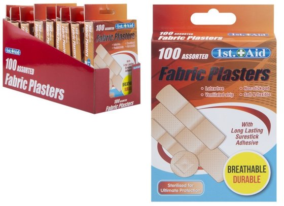 SJ11206 SJ11206 PLASTERS FABRIC 100PK ASST