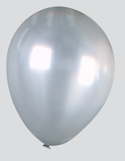SG11114 BALLOONS SHINY 12IN 15S SILVER