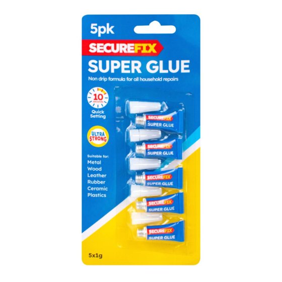 GLUE ONE SHOT SUPERGLUE 5PK