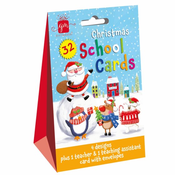 XH0506 CARDS 32 SCHOOL CUTE SANTA N F