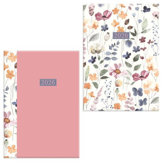 DH0507 DIARY A5 KRAFT FOREVER FLOWERS