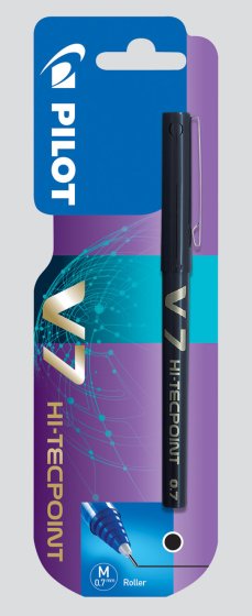 SH07010 V7 HI-TECH PEN BLACK CARDED