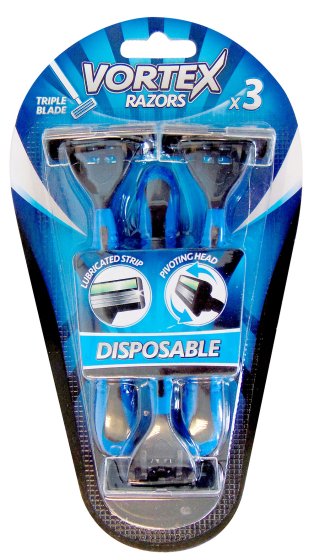 MENS TRIPLE BLADE ULTRA RAZORS 3PK