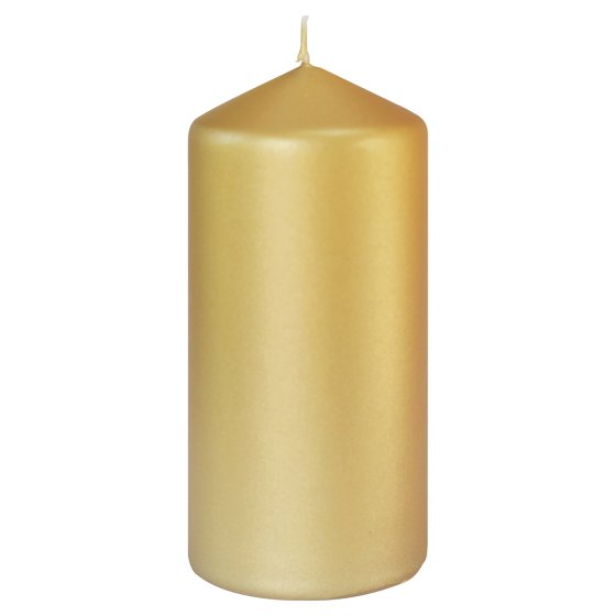 XH6510 CANDLE 7 X 15CM MATT GOLD PILL
