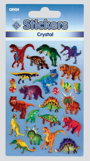 SH09208 CRYSTAL STICKERS DINOSAURS