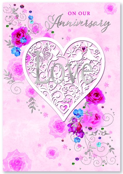 SH14829 CARD OUR ANNIVERSARY TRAD