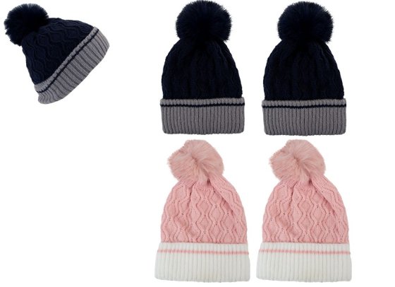 CH1402 HAT CABLE KNIT RIB KIDS