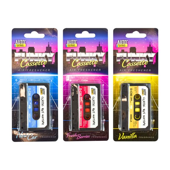 AIR FRESHENER FUNKY CASSETTE CLIPSTRIP OC