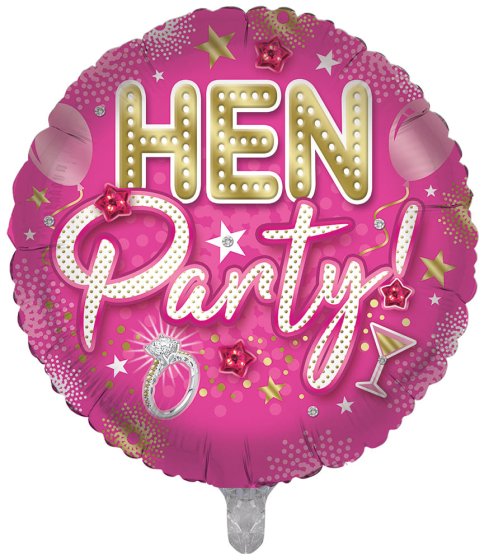 SH12726 BALLOON 18IN FOIL HEN PARTY