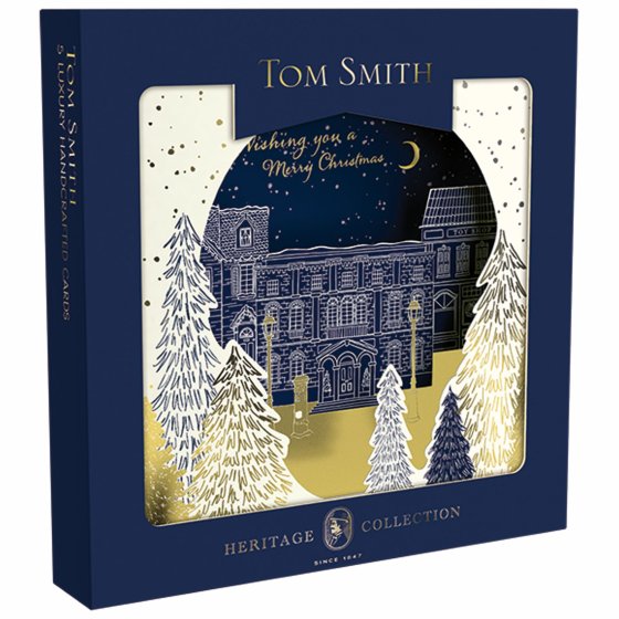 XH0201 CARDS CHRISTMAS TOWN FSC