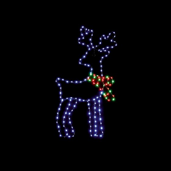 164 TWINKLING FLEXIBRIGHTS REINDEER MULTI